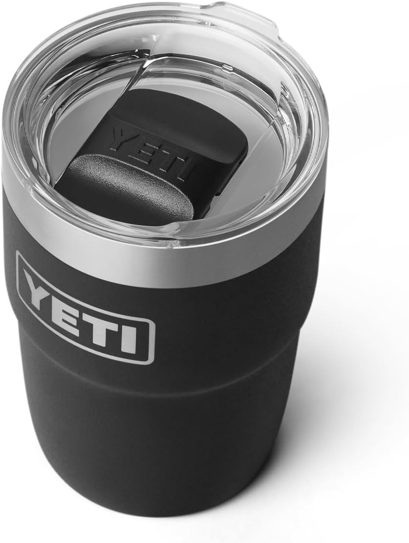 8 oz Insulated Coffee Mug with Lid, Stackable Double-Wall Vacuum Insulated Cup, Ceramic-Lined Interior, Dishwasher Safe Reusable Coffee Mug - PuriLite