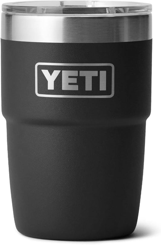 8 oz Insulated Coffee Mug with Lid, Stackable Double-Wall Vacuum Insulated Cup, Ceramic-Lined Interior, Dishwasher Safe Reusable Coffee Mug - PuriLite