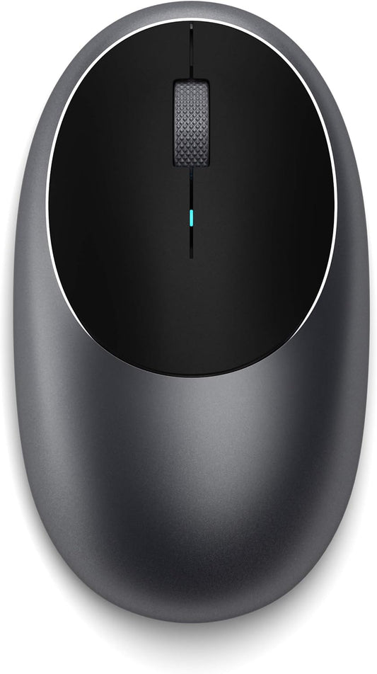 Satechi Mouse for MacBook Pro – M1 Wireless Mouse with Rechargeable Type C Port – Bluetooth Mouse for MacBook Pro, MacBook Air, Mac Pro, iMac, Mac Mini, iPad, iPad Pro, iPad Air & More - Space Gray