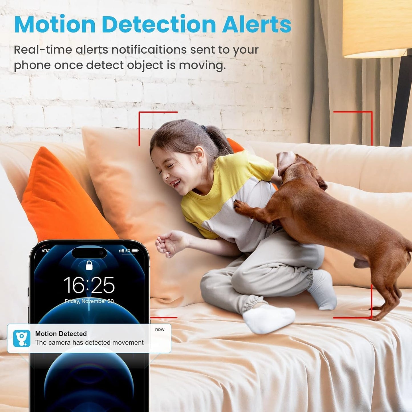Little elf Camera, Litokam 2K Pet Camera with 360° Motion Tracking, IR Night Vision, 2-Way Audio, [2024 New] Indoor Security Camera, WiFi Camera for Baby Monitor, Home Wireless Camera Work with Alexa
