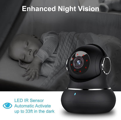 Little elf Camera, Litokam 2K Pet Camera with 360° Motion Tracking, IR Night Vision, 2-Way Audio, [2024 New] Indoor Security Camera, WiFi Camera for Baby Monitor, Home Wireless Camera Work with Alexa