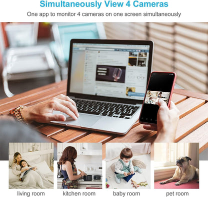 Little elf Camera, Litokam 2K Pet Camera with 360° Motion Tracking, IR Night Vision, 2-Way Audio, [2024 New] Indoor Security Camera, WiFi Camera for Baby Monitor, Home Wireless Camera Work with Alexa