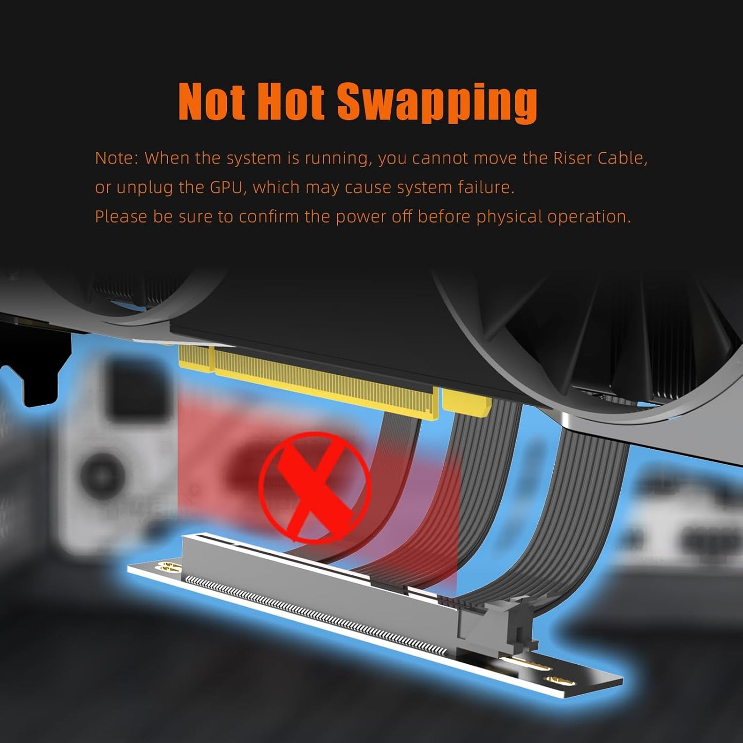 PCIe 5.0 x16 Riser Cable 200mm – 90° Right Angle GPU Extension for RTX 5090 / RTX 4090 / RX 9070 – Vertical GPU Mount Compatible