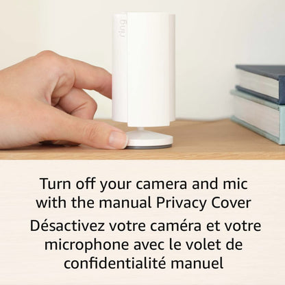 Ring Indoor Cam (2nd Gen) | 1080p HD Video & Colour Night Vision, Two-Way Talk, and Manual Audio & Video Privacy Cover (2023 release) | White