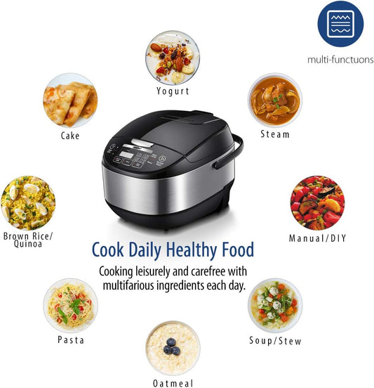 COMFEE' Rice Cooker, Asian Style Large Rice Cooker with Fuzzy Logic Technology, 11 Presets, 10 Cup Uncooked/20 Cup Cooked, Auto Keep Warm, 24-Hr Delay Timer