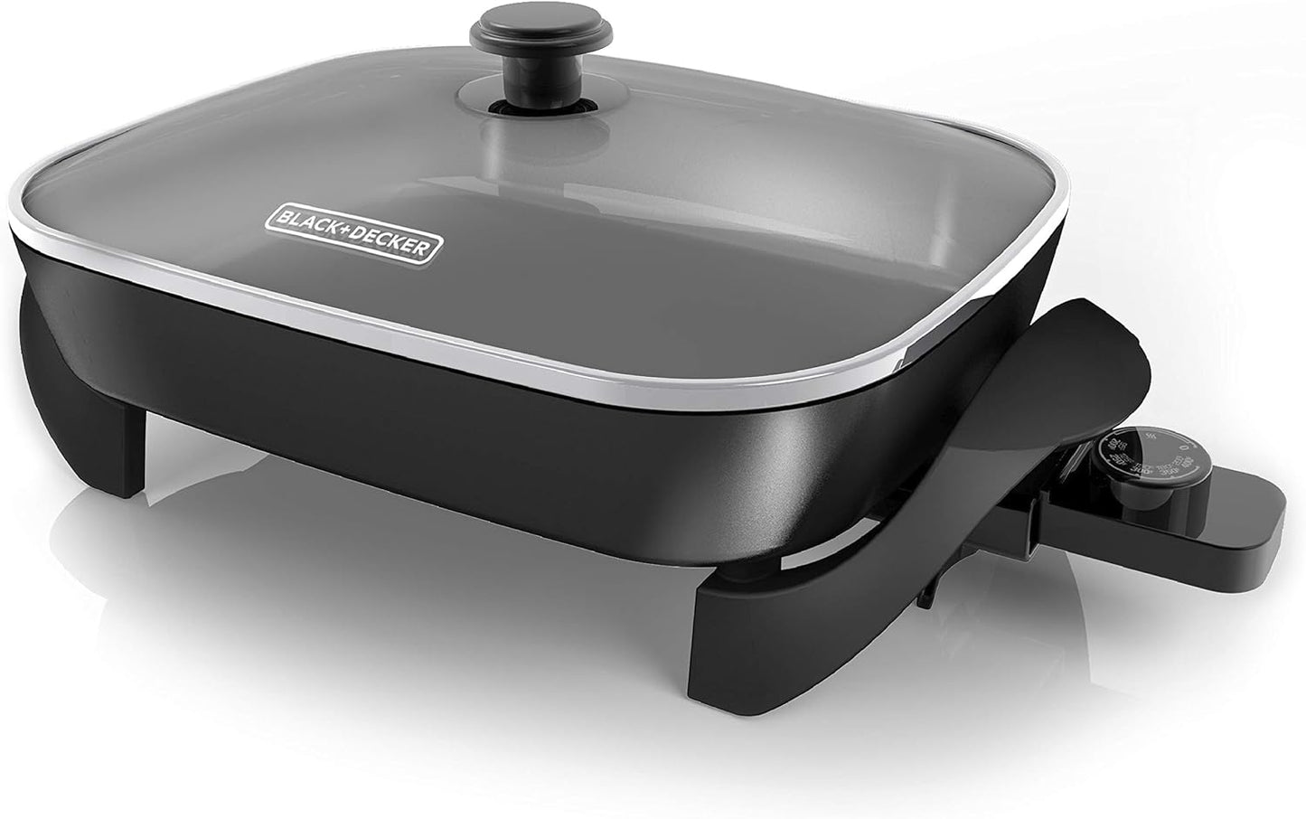 BLACK+DECKER Electric Skillet, 12”x15”, Deep Dish, Non Stick Surface, SK1215BC