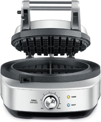 Breville BREBWM520XL "The No Mess" Waffle Iron, Metallic