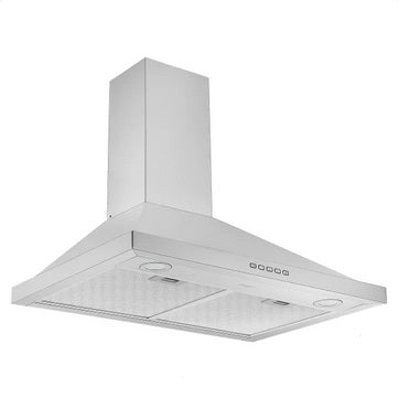 Ancona 30 in. Stainless Steel Convertible Wall-Mounted Pyramid Range Hood, 600 Max CFM