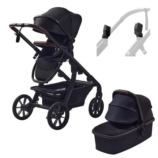 Momcozy Baby Stroller with Car Seat Adapter, 23 Adjustable Configurations, UPF50+ Canopy, 5-Point Harness