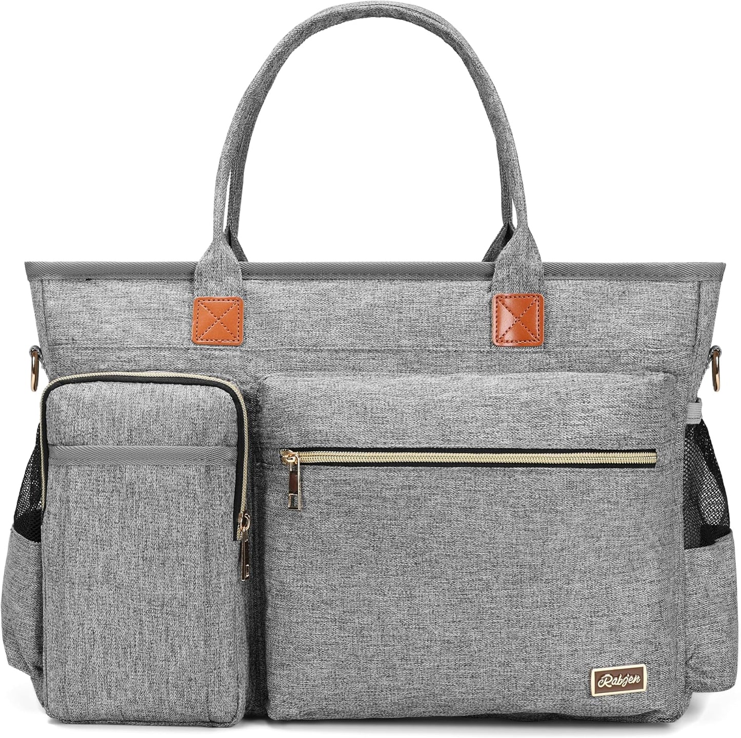 Laptop Tote Bag, Middle Size Computer Messenger Teacher Bag with 15.6'' Padded Laptop Sleeve - PuriLite