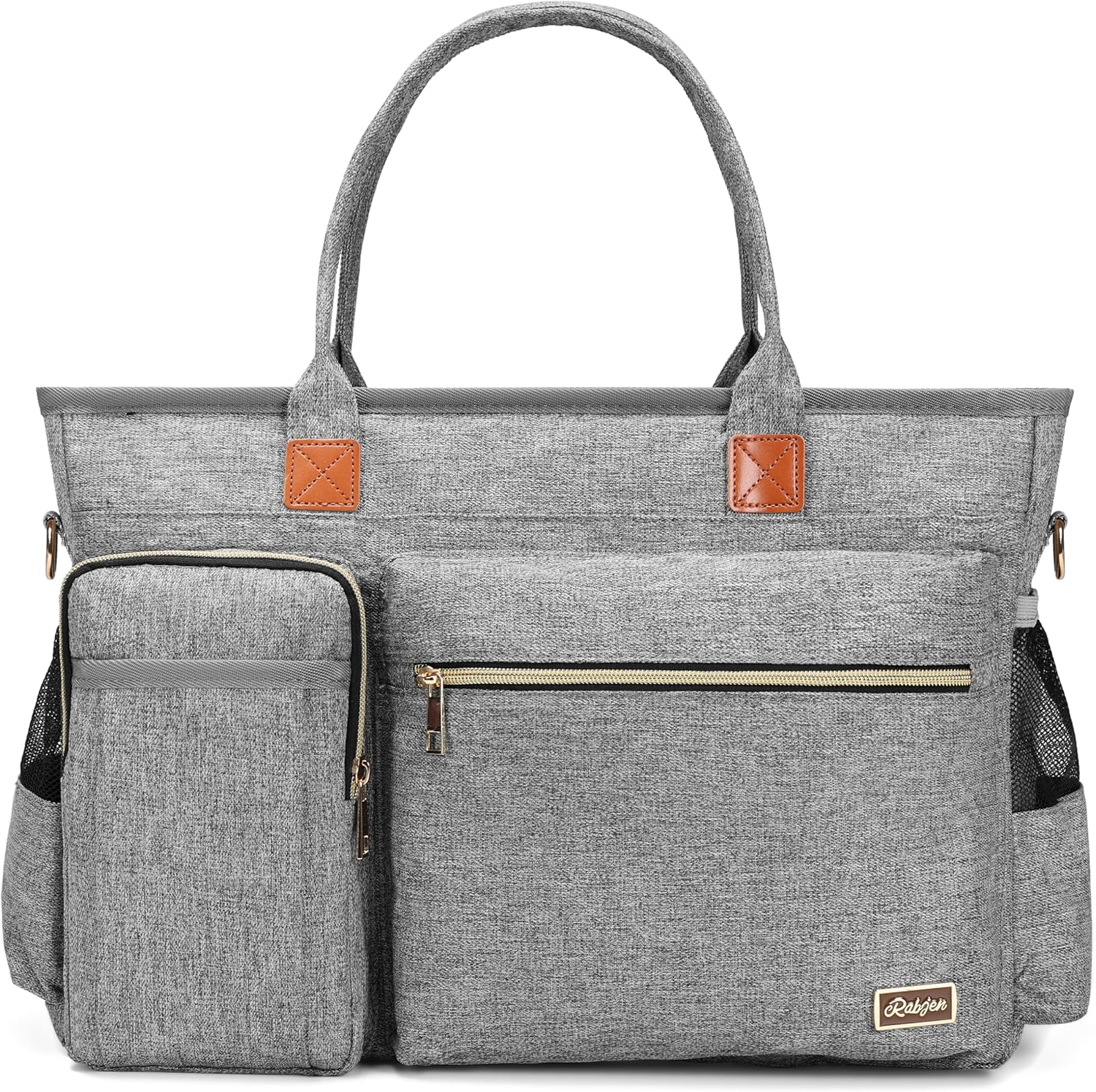 Laptop Tote Bag, Middle Size Computer Messenger Teacher Bag with 15.6'' Padded Laptop Sleeve - PuriLite