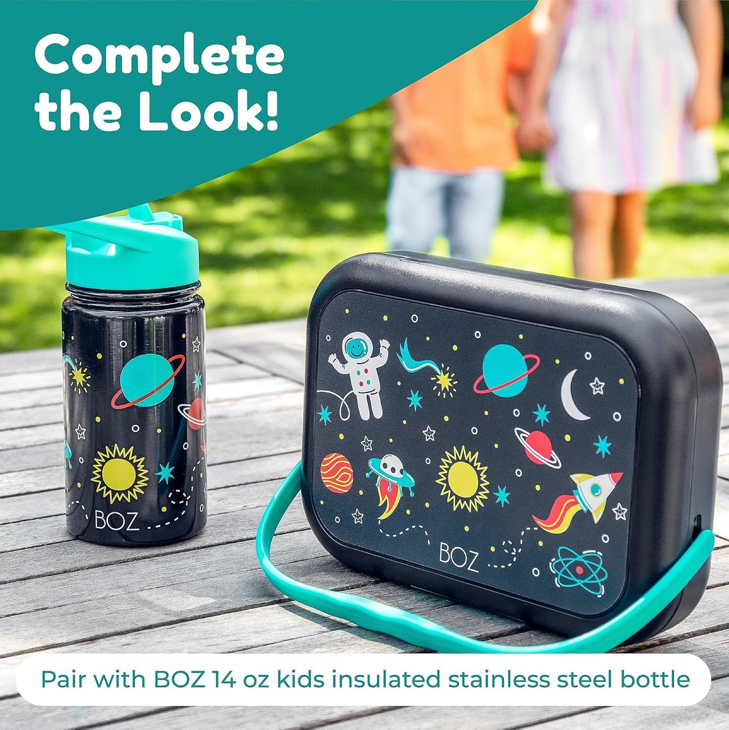 BOZ Kids Bento Lunch Box - 4 Compartment Kids Lunch Containers for Ages 3 to 7 - Leak Proof, Dishwasher Safe