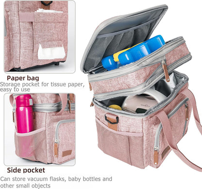 Lunch Bag Women Insulated Lunch Box for Work, Purple Expandable Large Lunch Bags, Leakproof Double Deck Lunch Box Cooler Bag（Purple）