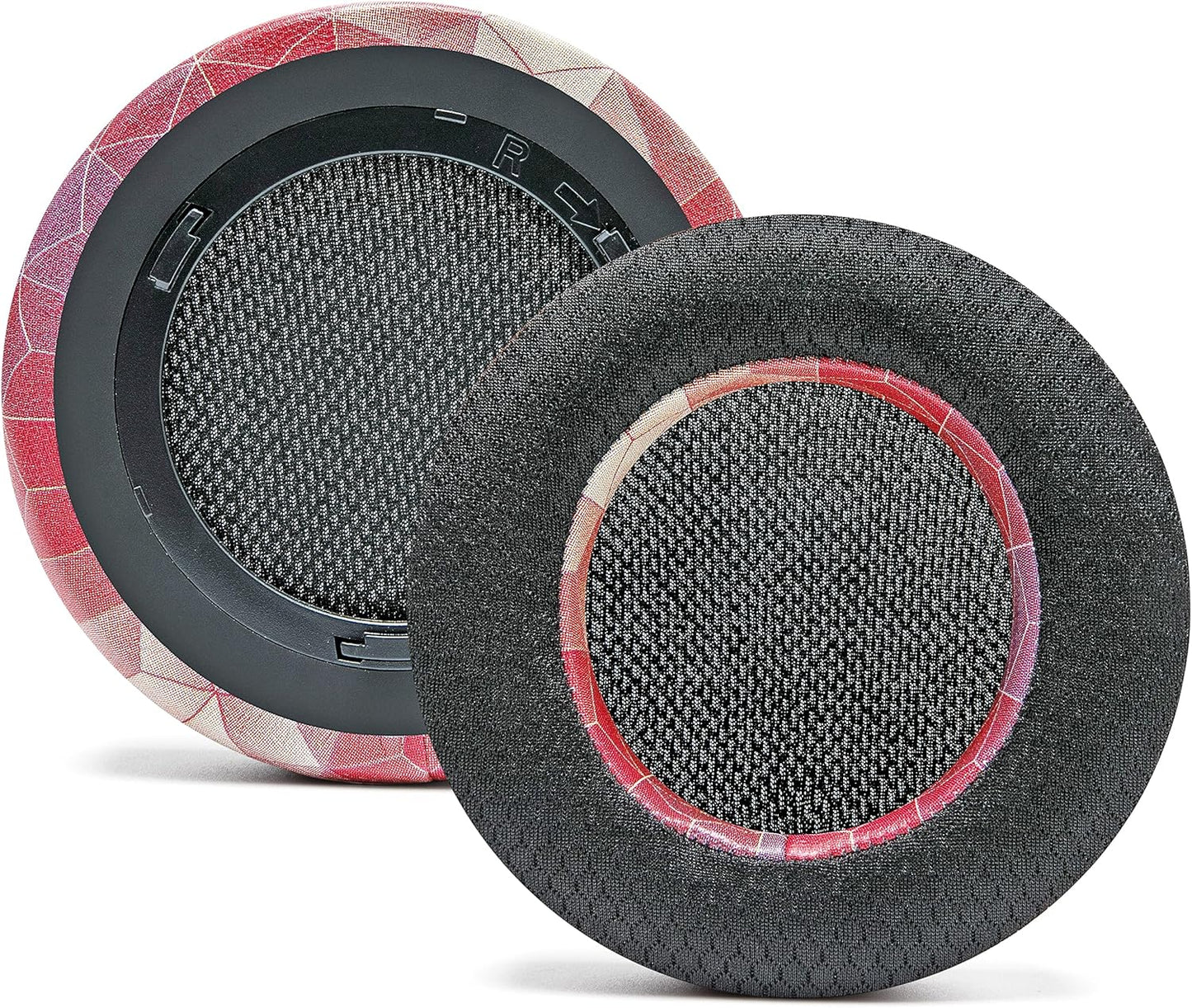 WC Freeze Virtuoso - Hybrid Fabric Cooling Gel Replacement Earpads for Corsair Virtuoso Gaming Headset, Made by Wicked Cushions, Improved Durability, Thickness and Sound Isolation |Hex Red