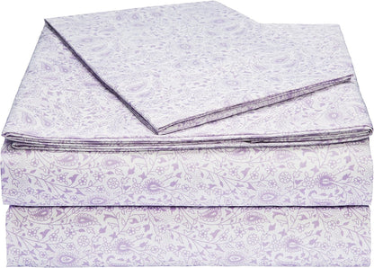 Amazon Basics Lightweight, Breathable Microfiber 4-Piece Bed Sheet Set with 14-Inch Deep Pockets, Full, Blush Pink, Solid