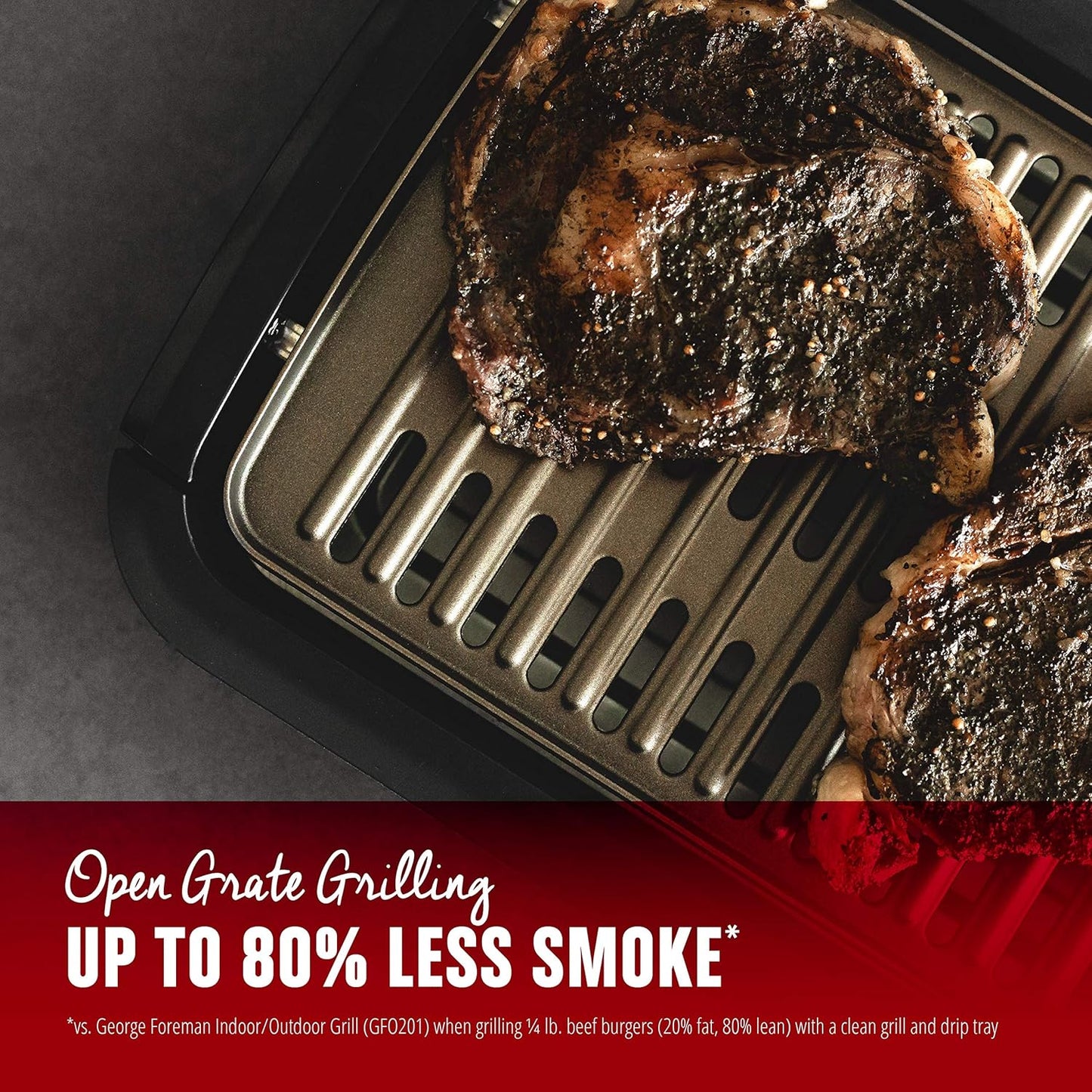 George Foreman Smokeless Electric Grill 90 Square Inch In Black, GFS0090SBC