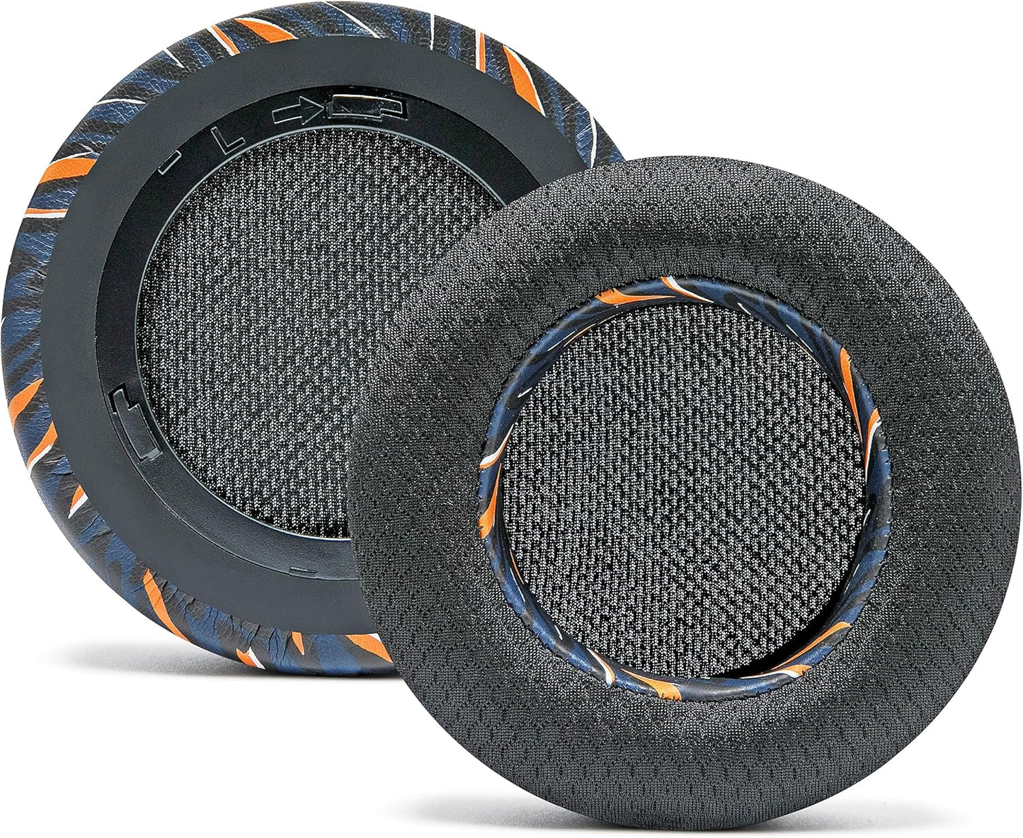 WC Freeze Virtuoso - Hybrid Fabric Cooling Gel Replacement Earpads for Corsair Virtuoso Gaming Headset, Made by Wicked Cushions, Improved Durability, Thickness and Sound Isolation |90s Black