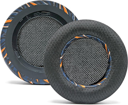 WC Freeze Virtuoso - Hybrid Fabric Cooling Gel Replacement Earpads for Corsair Virtuoso Gaming Headset, Made by Wicked Cushions, Improved Durability, Thickness and Sound Isolation | 90s White