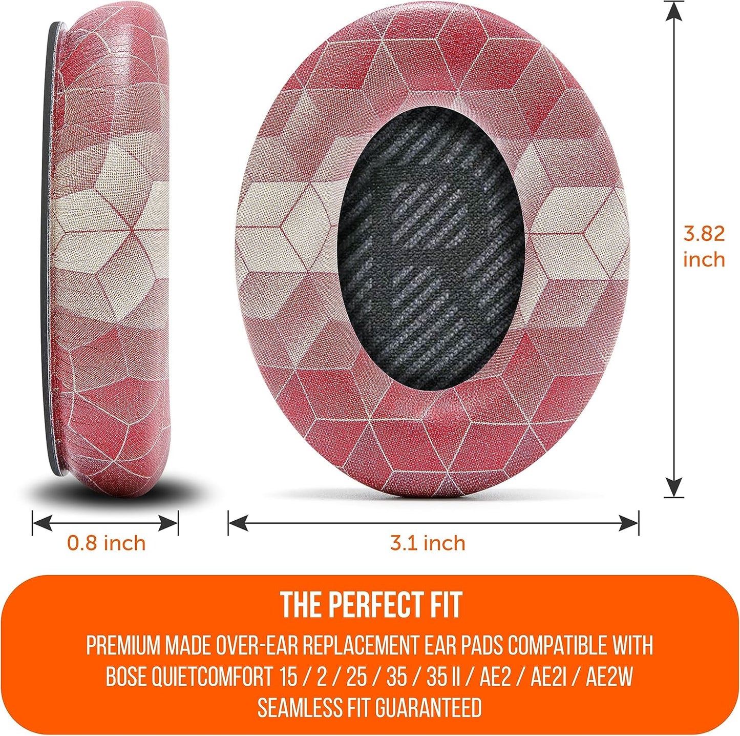 WC Wicked Cushions Upgraded Replacement Ear Pads for Bose QC35 & QC35ii (QuietComfort 35) Headphones & More - Softer Leather, Luxurious Memory Foam, Added Thickness, Extra Durability | 90's Black