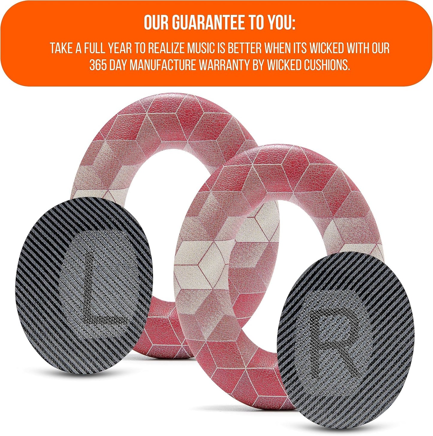 WC Wicked Cushions Upgraded Replacement Ear Pads for Bose QC35 & QC35ii (QuietComfort 35) Headphones & More - Softer Leather, Luxurious Memory Foam, Added Thickness, Extra Durability | Midnight Blue