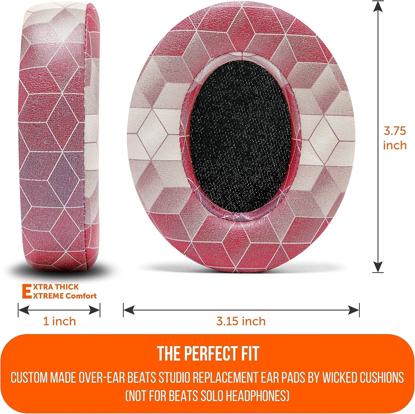 WC Wicked Cushions Replacement Ear Pads for Beats Studio 2 & 3 (B0501, B0500) Wired & Wireless | Does NOT Fit Beats Solo | Softer PU Leather, Enhanced Foam & Stronger Adhesive | Emerald Tide