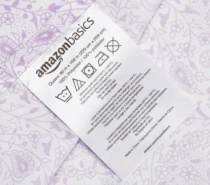 Amazon Basics Lightweight, Breathable Microfiber 4-Piece Bed Sheet Set with 14-Inch Deep Pockets, Full, Blush Pink, Solid