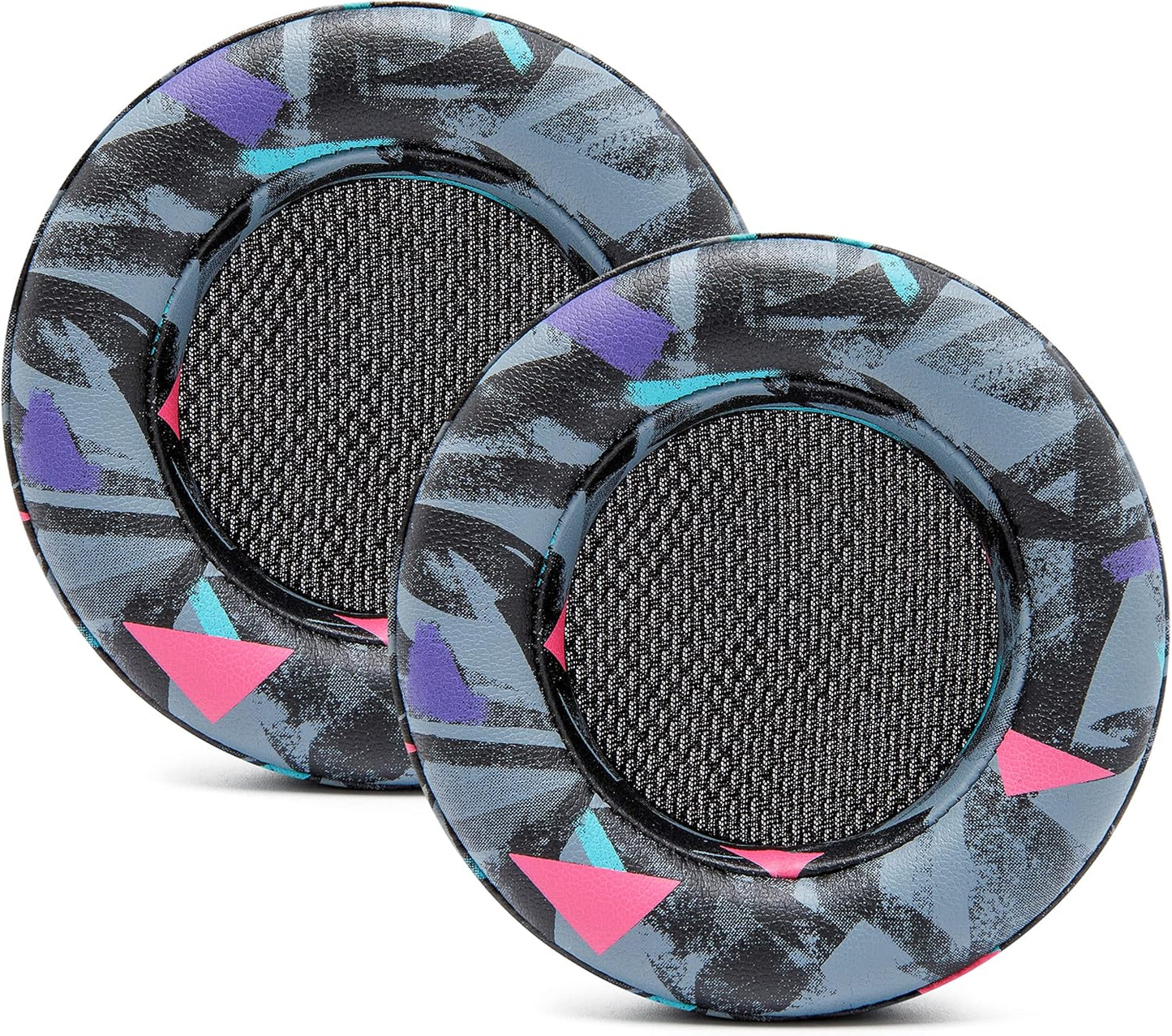 WC Upgraded Replacement Earpads for Corsair Virtuoso RGB Wireless Gaming Headset Made by Wicked Cushions | Improved Durability, Thickness, Softer Leather, and Sound Isolation | (Geo Grey)