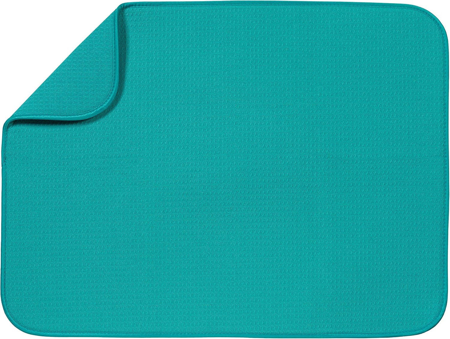 S&T INC. Absorbent, Reversible XL Microfiber Dish Drying Mat for Kitchen, 18 Inch x 24 Inch, Pewter Gray Trellis