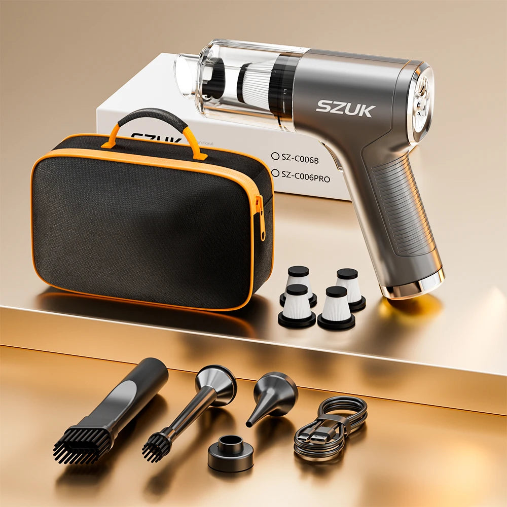 SZUK Mini Car Vacuum Cleaner Powerful 780000PA Cordless Portable Vacuum Cleaner for Home Appliance Handheld Blower Car Cleaner