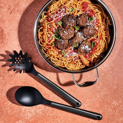 HexClad 9-Piece Kitchen Utensil Set, 9 Stainless Steel & Silicone Tools with a Fingerprint-Resistant Metallic Finish, Heat-Resistant to 450°F, Dishwasher-Safe, Includes Non-Slip Ceramic Crock Holder