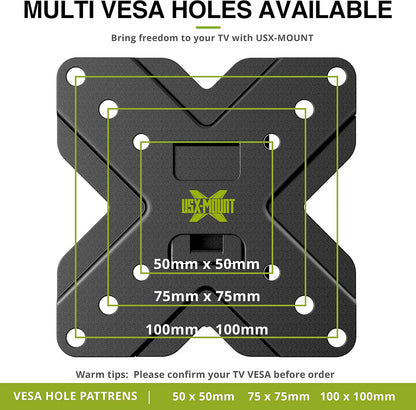 USX MOUNT TV Wall Mount Monitor Mount Bracket with Adjustable Tilt Swivel for 10inch to 26inch LED LCD OLED TVs and Monitors - VESA Size Up to 100x100mm and Weight Capacity Up to 22lbs-XMS002