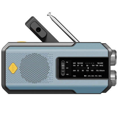 Purilite Select Emergency Weather Radio – AM/FM/WB Hand Crank Solar Radio with 2000mAh Power Bank, LED Flashlight, and SOS Alert (Style A – Green)