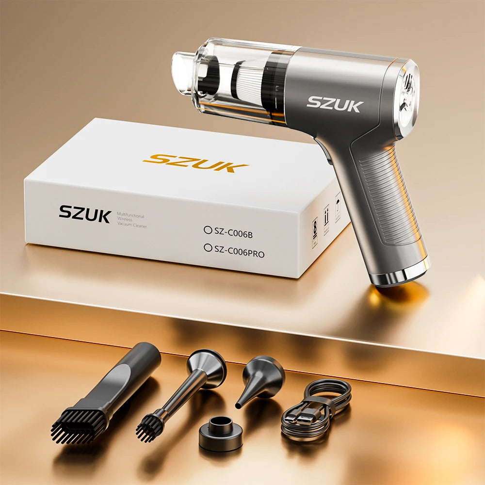 SZUK Mini Car Vacuum Cleaner Powerful 780000PA Cordless Portable Vacuum Cleaner for Home Appliance Handheld Blower Car Cleaner
