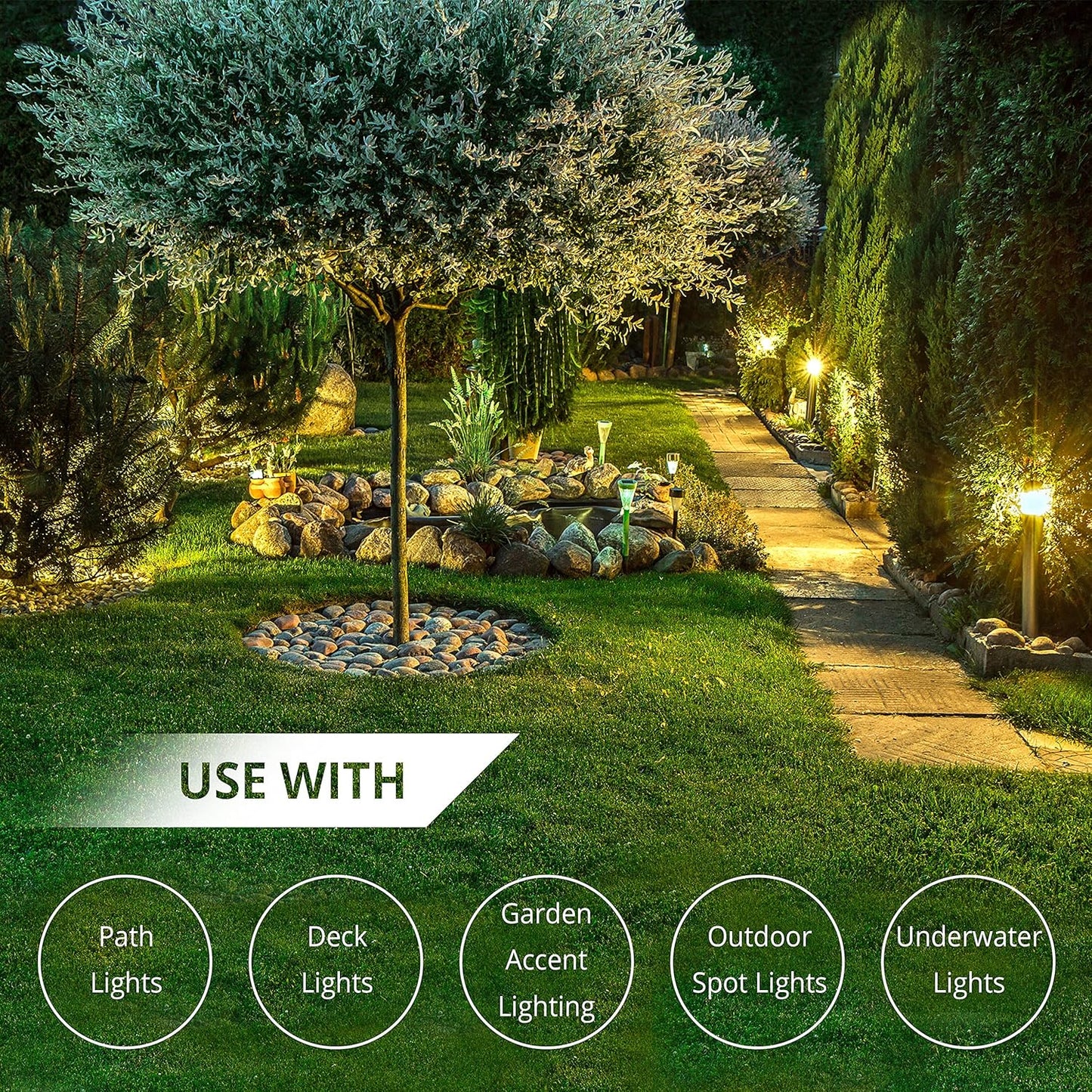 Wirefy 16/2 Low Voltage Landscape Lighting Copper Wire - 16-Gauge 2-Conductor 100 Feet | Low-Voltage Wire | Low Voltage Wiring | Low Voltage Wire 16/2 | Landscape Wire 16 2