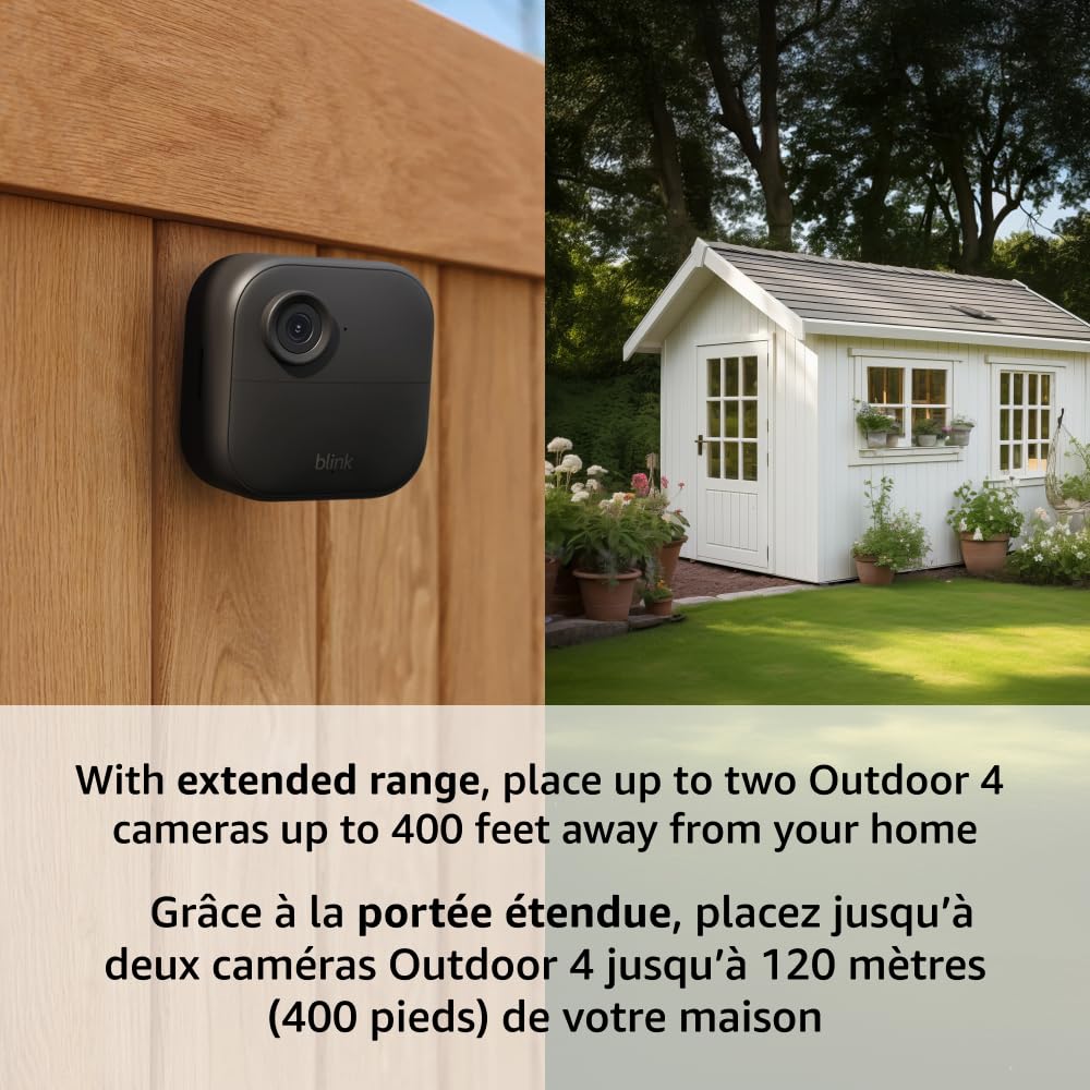 Blink Outdoor 4 XR Wireless Security Camera System | 6-Camera Kit | Two-Year Battery Life | 1000 ft Long-Range Coverage | HD Outdoor Surveillance with Sync Module XR