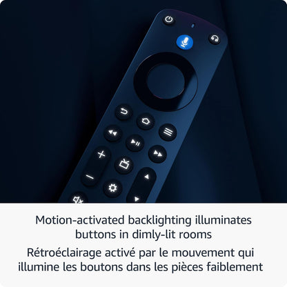 Fire TV Alexa Voice Remote Pro (Newest Model) | Backlit Buttons | Remote Finder | Voice Control | TV Power & Volume Controls | Includes 2 AAA Batteries