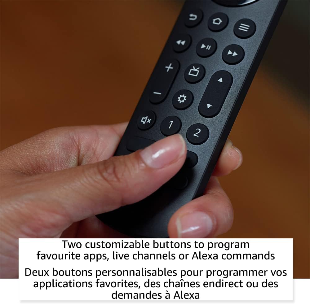 Fire TV Alexa Voice Remote Pro (Newest Model) | Backlit Buttons | Remote Finder | Voice Control | TV Power & Volume Controls | Includes 2 AAA Batteries
