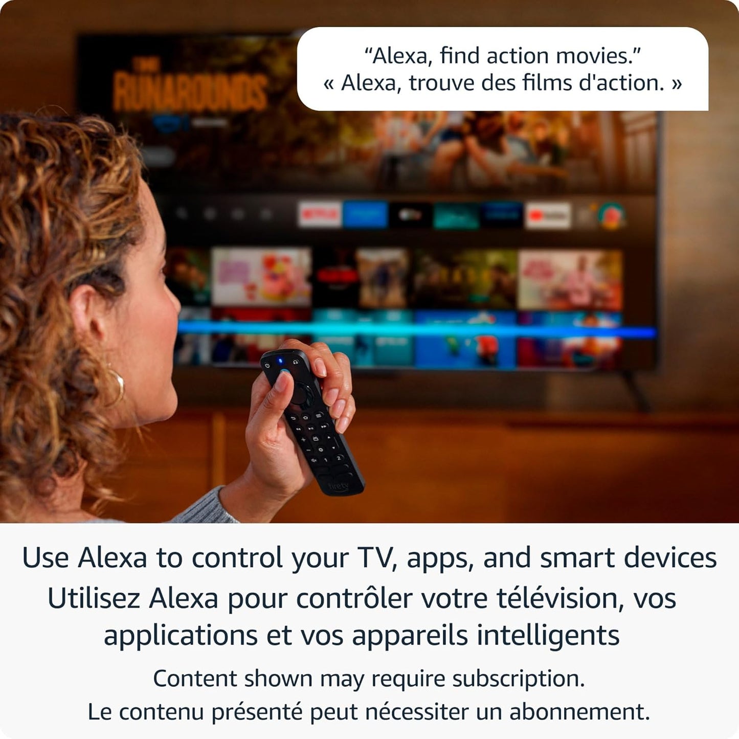 Fire TV Alexa Voice Remote Pro (Newest Model) | Backlit Buttons | Remote Finder | Voice Control | TV Power & Volume Controls | Includes 2 AAA Batteries