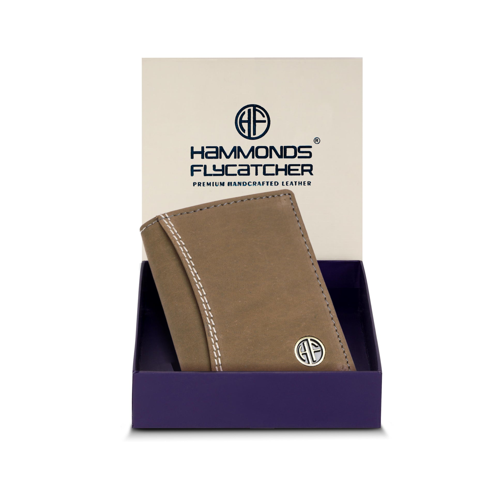 HAMMONDS FLYCATCHER Men's Premium Handcrafted Wallet – 100% Pure Cow Leather Bi-Fold Wallet with Signature Gift Box - PuriLite