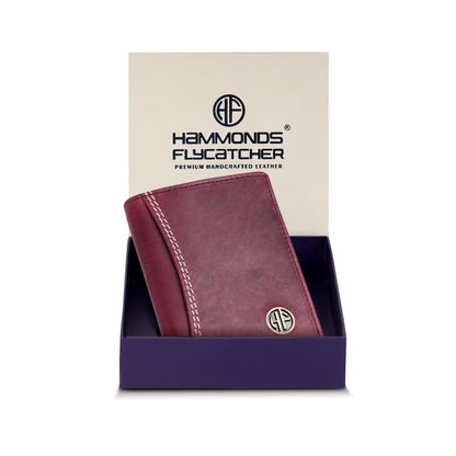 HAMMONDS FLYCATCHER Men's Premium Handcrafted Wallet – 100% Pure Cow Leather Bi-Fold Wallet with Signature Gift Box - PuriLite