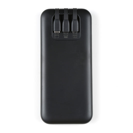 Dual-Port Power Bank with Digital Display and Integrated Cables - 10AH