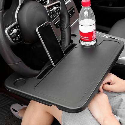 Purilite Select Universal Car Steering Wheel Tray Table for Eating, Laptop Work, Coffee Holder and Portable Car Desk - PuriLite