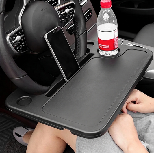 Purilite Select Universal Car Steering Wheel Tray Table for Eating, Laptop Work, Coffee Holder and Portable Car Desk - PuriLite