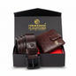 HAMMONDS FLYCATCHER Premium Men's Gift Set – 100% Pure Cow Leather Wallet and Belt Combo with Luxury Gift Box - PuriLite