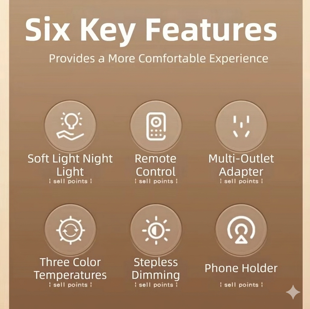 Purilite Select Universal Socket Night Light Converter with USB and Type C – Plug in Wall Outlet Extender with Adjustable Brightness LED Night Lamp - PuriLite