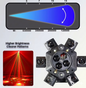 Purilite Select 150W LED Moving Head Stage Light – 6-Arm RGBW Bee Eye DJ Lighting with DMX512 Control for Club, Party & Event Effects - PuriLite