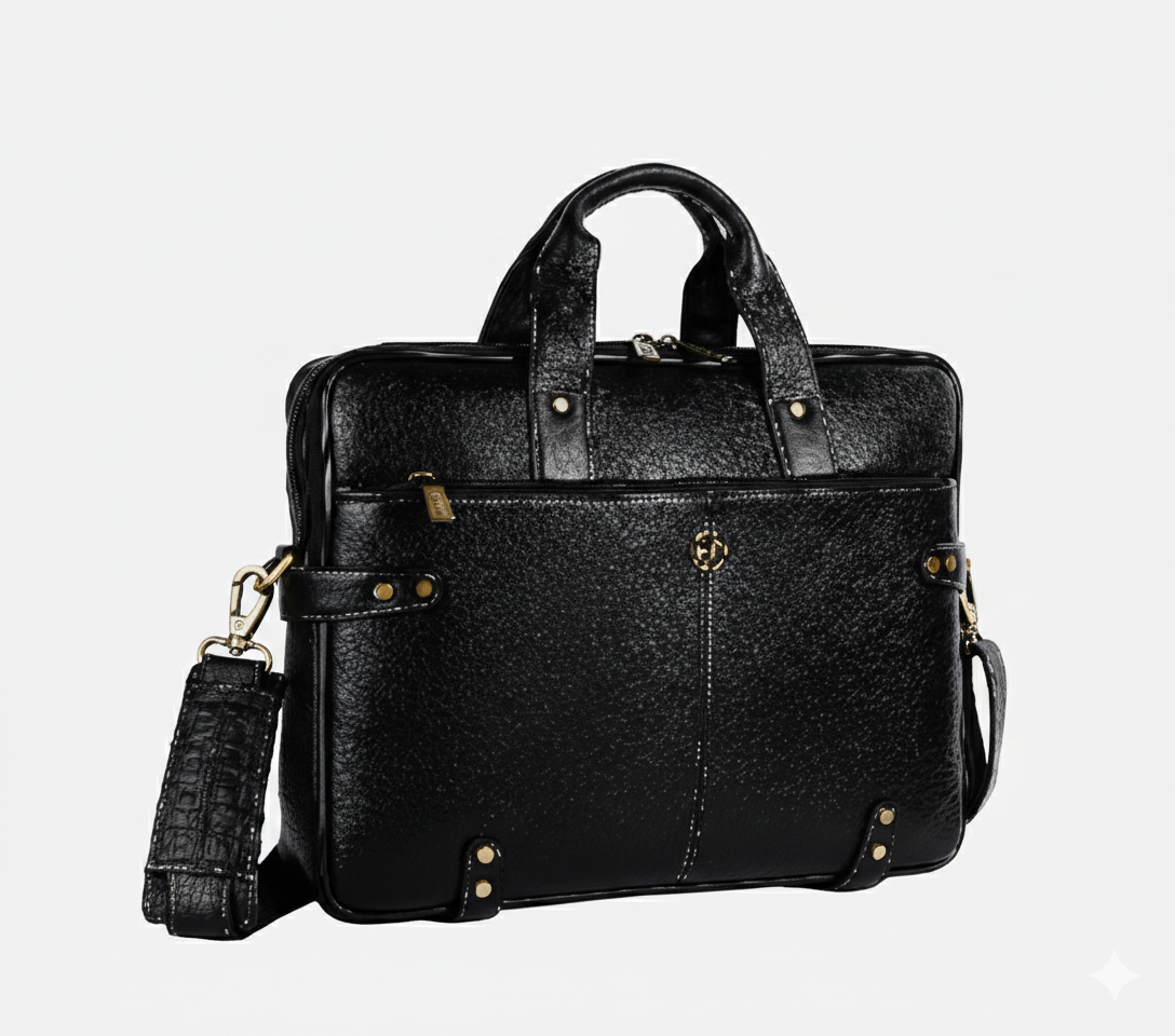 Hammonds LB104 Premium Cow Leather Laptop Bag for Men | Genuine Cow Leather Office Bag | 16-Inch Business Laptop Bag | Professional Work Bag | Corporate Gift Bag - PuriLite