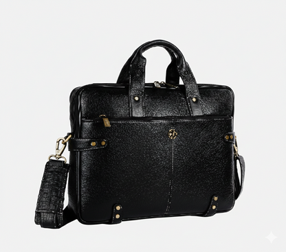 Hammonds LB104 Premium Cow Leather Laptop Bag for Men | Genuine Cow Leather Office Bag | 16-Inch Business Laptop Bag | Professional Work Bag | Corporate Gift Bag - PuriLite