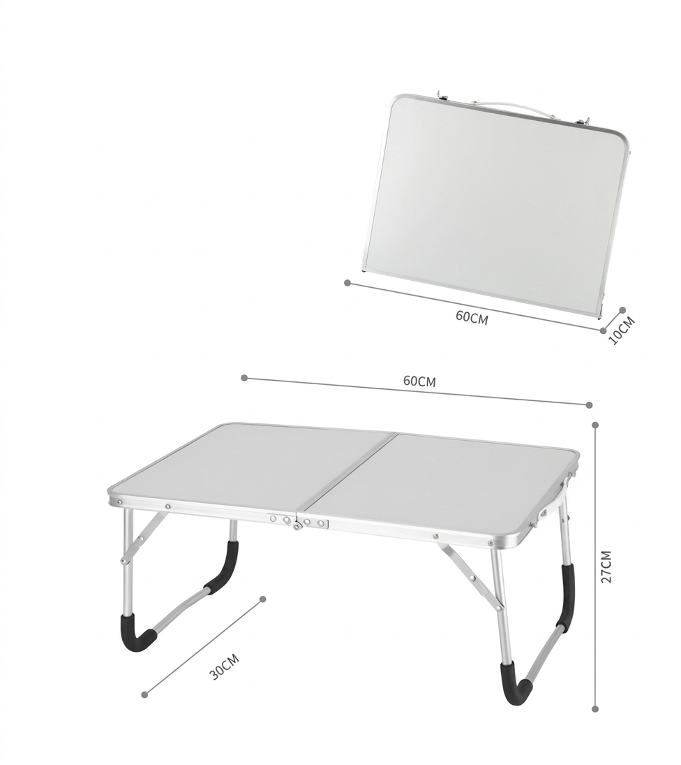 Purilite Select Folding Camping Table – Portable 2-Fold Picnic Table with Aluminum Legs, Lightweight Outdoor Table for BBQ, Beach, and Travel - PuriLite