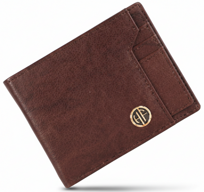 Hammonds Fly Catcher Men’s Bi-Fold Wallet | Pure cow Leather | RFID Protected | Brown Leather Wallet for Men - PuriLite